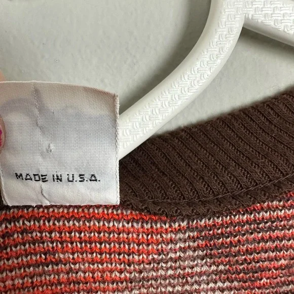 Wrangler vintage brown & orange argyle sweater - Picture 3 of 8